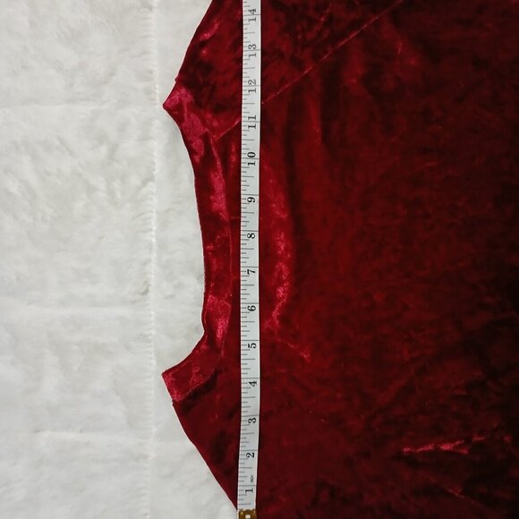 WOMENS COTTON BLEU CRIMSON TOP, VELOUR CRIMSON TOP, BOHO, CROPPED SIZE SMALL - Picture 6 of 6